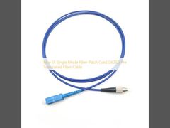 Blauwe SS Single Mode Fiber Patch Cord G625D Pre-beëindigde glasvezelkabel
