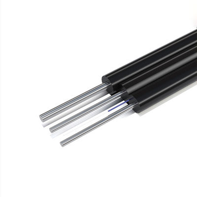 kopen HXCOWO FTTH Outdoor GJYXCH 1 2 4 Core G657A1 Staaldraad of FRP Zwarte glasvezel-dropkabel online vervaardiging