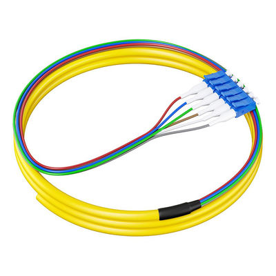 kopen HXCOWO 6 Color SM 9/125 Fiber Pigtails 0.9mm G657A G652D 1.5M LC/UPC Fiber Optic Pigtail online vervaardiging