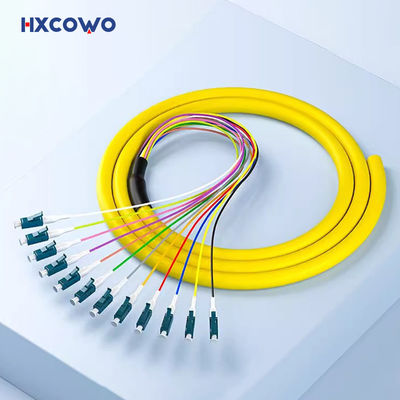 kopen SM G652D G657A 0.9mm Fiber Optic Pigtail 12 Color Fiber Cores LC UPC APC Patch Cord Pigtail online vervaardiging