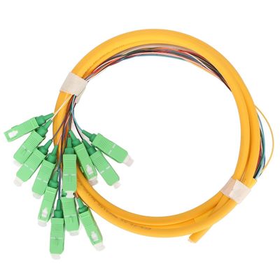 kopen Connector Type SC Fiber Pigtails HXCOWO 12 Color 0.9mm SM OS2 G.657A1 Blue LSZH PVC online vervaardiging