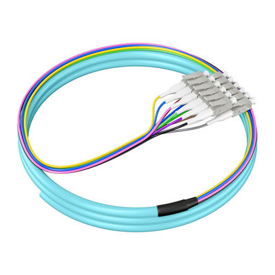 kopen PVC LSZH HXCOWO Novel 12-Color 12-Core LC FC SC ST UPC/APC Single Mode G657A/G652D 0.9mm MM Fiber Pigtails online vervaardiging