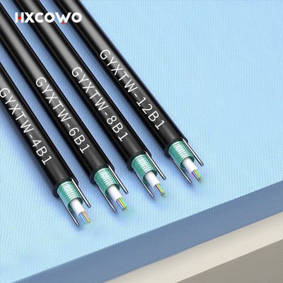 kopen 12 Cores G657A G652D GYXTW Aerial Outdoor Steel Wire FTTH Armoured Fiber Optical Cable online vervaardiging