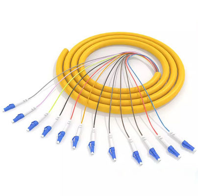 kopen Telecom Grade HXCOWO 12 Core Bundle LC Fiber Pigtails For 10G Gigabit Optical Network online vervaardiging