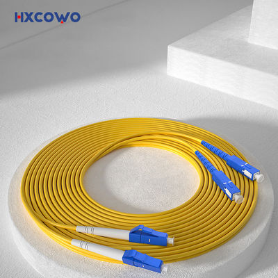 kopen HXCOWO FTTH Indoor SC/UPC-LC/UPC SM G657A2 Duplex Armored Fiber Cable Patch for Wired LAN online vervaardiging