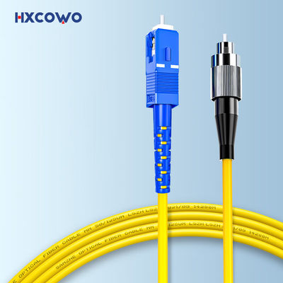 kopen HXCOWO Indoor Outdoor 1 2 4 Core G657A1 FTTH Armored Fiber Optic Cable Patch With SC FC Connector online vervaardiging