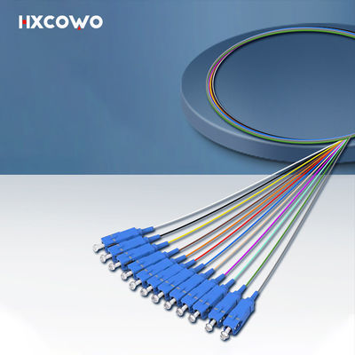 kopen HXCOWO 12 Core Bundle SC Pigtail G657A1 A2 1 Meter Customized Length Fiber Optic Pigtail online vervaardiging