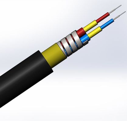 kopen SM LC SC FC CPRI Waterproof FTTA Jumper Armored Fiber Optic Cable 7.0mm 2C 4C online vervaardiging