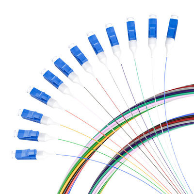 kopen HXCOWO SM G657A 12 Cores Colors LC/APC LC/UPC FTTH Fiber Optic Pigtail for 3G Network online vervaardiging