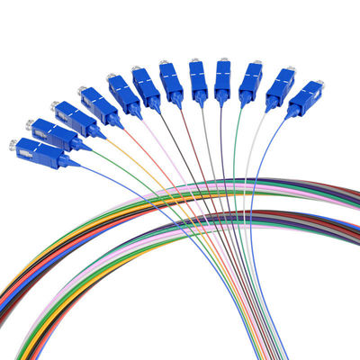 kopen Customized Lengths 1m/2m/3m... 1 HXCOWO 12Core-Color SC Single-Mode G657/G652D Fiber Optic Pigtails online vervaardiging