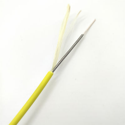 kopen 10D Bending Radius Direct Indoor Spiral Steel Armored Optical Cable 1-12 Core 1km online vervaardiging