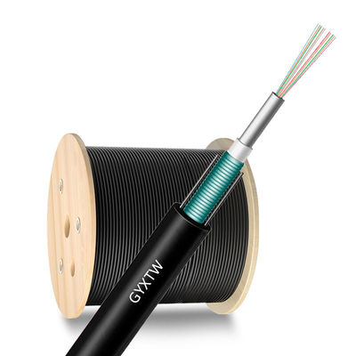 kopen 12 Cores GYXTW Aerial Outdoor Steel Wire FTTH Armoured Fiber Optic Cable for Superior online vervaardiging