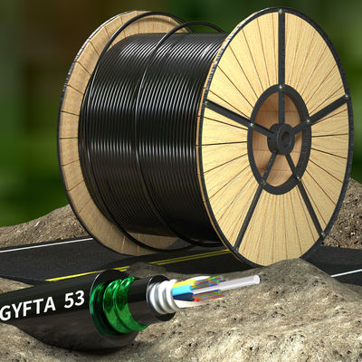 kopen Outdoor 12 Core gepantserde glasvezelkabel GYFTA53 gepantserde optische kabel online vervaardiging