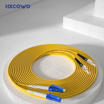 kopen 1.5m Yellow Duplex Armored Patch Cord HXCOWO 2.0mm SM MM 9/125 LC/UPC To ST online vervaardiging