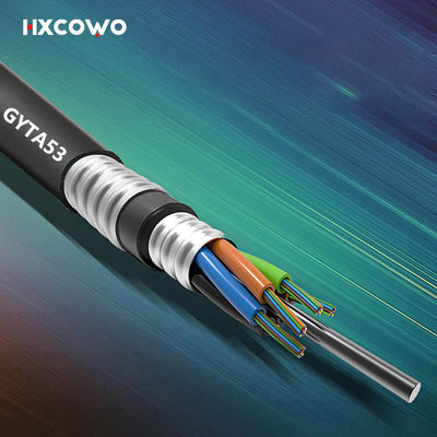 kopen HDPE Jacket Fibre Optic Cable Armoured RoHS Outdoor Rated Fiber Optic Cable online vervaardiging