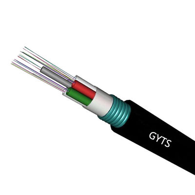 kopen HXCOWO Steel Armored Fiber Optic Cable Aerial Duct 6 12 24 48 96 144 Core GYTS online vervaardiging