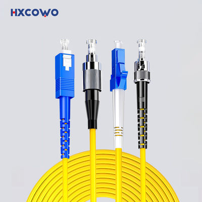 kopen HXCOWO SC LC FC ST MTRJ APC/UPC Connectors Indoor Armored Fiber Optical Patch Cord 1 online vervaardiging