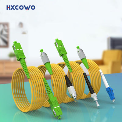 kopen 1core Fiber Optic Patch Cord HXCOWO SC/FC/LC/ST Low Loss APC/UPC 9/125 SM SX 3M G657A online vervaardiging