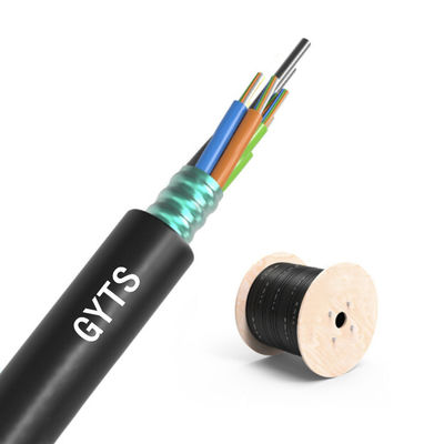 kopen Outdoor Duct and Conduit Customized 2-288 Cores SM MM Armoured GYTS Fiber Optic Cable online vervaardiging
