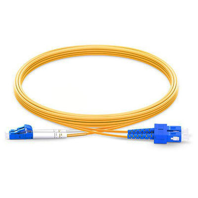 kopen 3m LC UPC To SC UPC Duplex 2.0mm Yellow Fiber Optic Patch Cord Single Mode For FTTX online vervaardiging