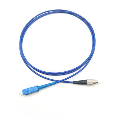 kopen Blauwe SS Single Mode Fiber Patch Cord G625D Pre-beëindigde glasvezelkabel online vervaardiging