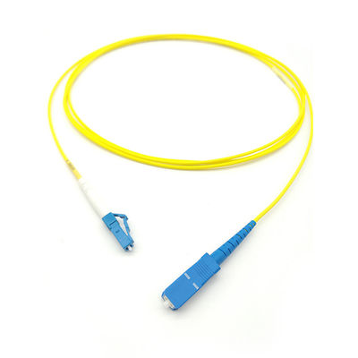 kopen SM LSZH 3mm SX 2M roestvrij staal gewapende glasvezel jumper kabel FTTH LC/UPC-SC/UPC online vervaardiging