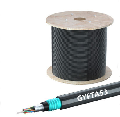 kopen GYFTA53 Outdoor Armored Fiber Optic Cable with Wooden Drum Packaging OEM ODM Service and Low Loss High-Speed Fusion Welding online vervaardiging